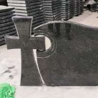 Russian Style China Black Granite Tombstone/Tombstone for sale