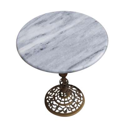 Home furniture simple design white marble top dining table