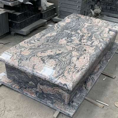 Chinese latest design aurora headstone granite monument tombstone for Poland market